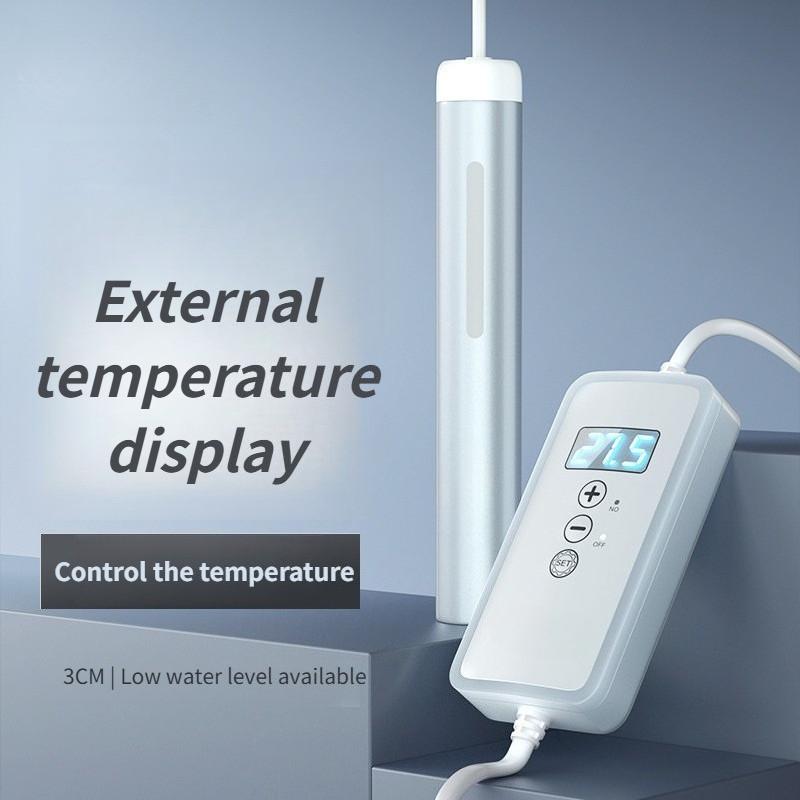 Mini digitális kijelző Kicsi teknős akvárium Akvárium fűtőberendezés Automatikus állandó hőmérsékletű Halas akvárium fűtőrúd