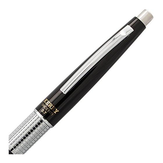 Pentel KERRY Mechanical Pencil 0.7mm Limited Edition Black (Imported) - 1971 Classic Cap-Style Luxury Drafting Pen, Overseas Color P1037-A, Aluminum,