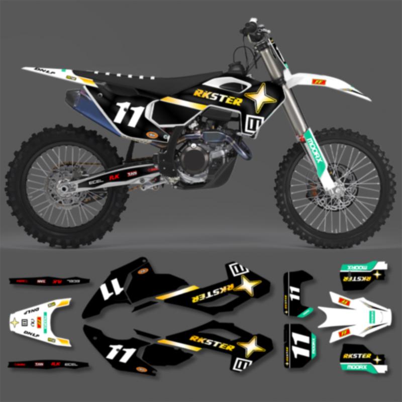 Naklejki PowerZone Dla Husqvarna TC FC 2025 2024 2023 TE FE2026 2025 2024 125-450CC Niestandardowy Zestaw Naklejek Graficznych Zespołu 08