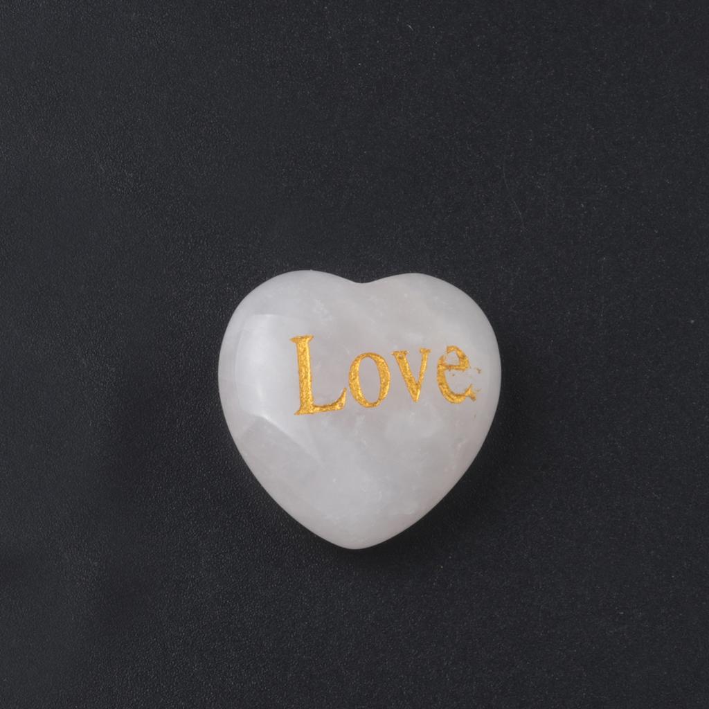 1 Stk Helbredende Krystallornament Dekorativt Hjerte Naturstein Rosenkvarts Klar Kvarts Edelstein Hjemmeinnredning Smykker Møbler 25x25x12 mm