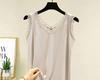 Women's Summer Lace Trim V-Neck Ribbed Tank Top - Ice Silk Sleeveless Base Layer, Plus Size