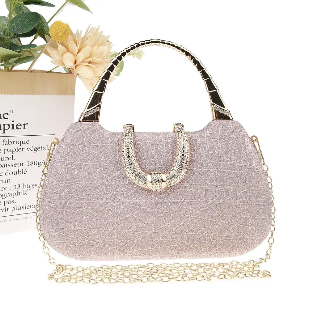 Dinner Bag Women's Glitter Handbag Dinner Bag Women's Handbag Dress Banquet European and American Small Square Bag