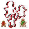 Shenghai Gingerbread Man Cookie Cutter, Set of 3, Perfect for Lunch Boxes, Character Bento, Rice Cutter, Christmas Baking Decorations