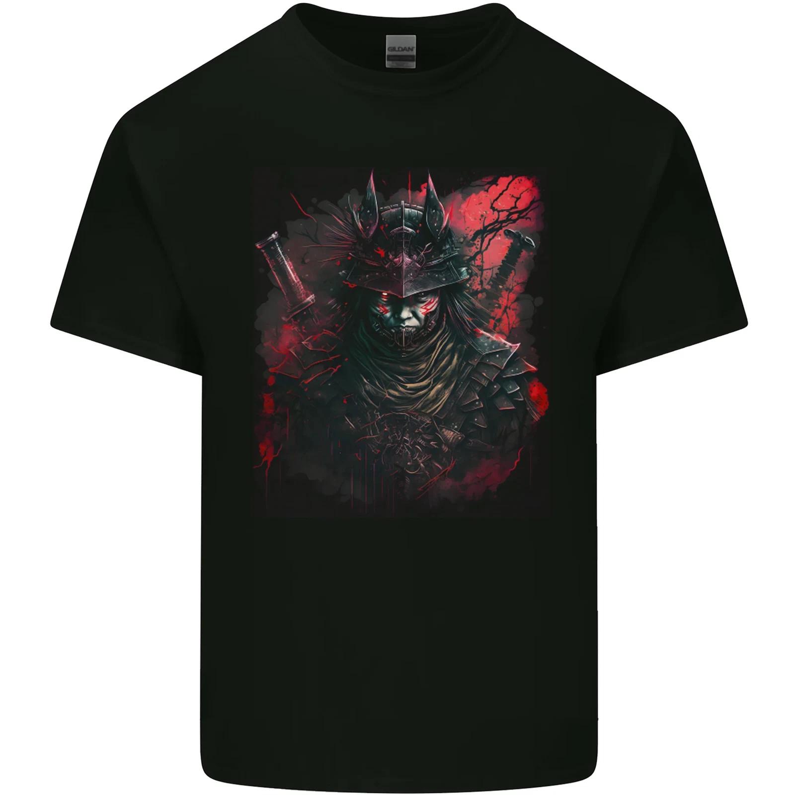 Samurai of Death Japanese Fantasy Warrior Kids T-Shirt Childrens S