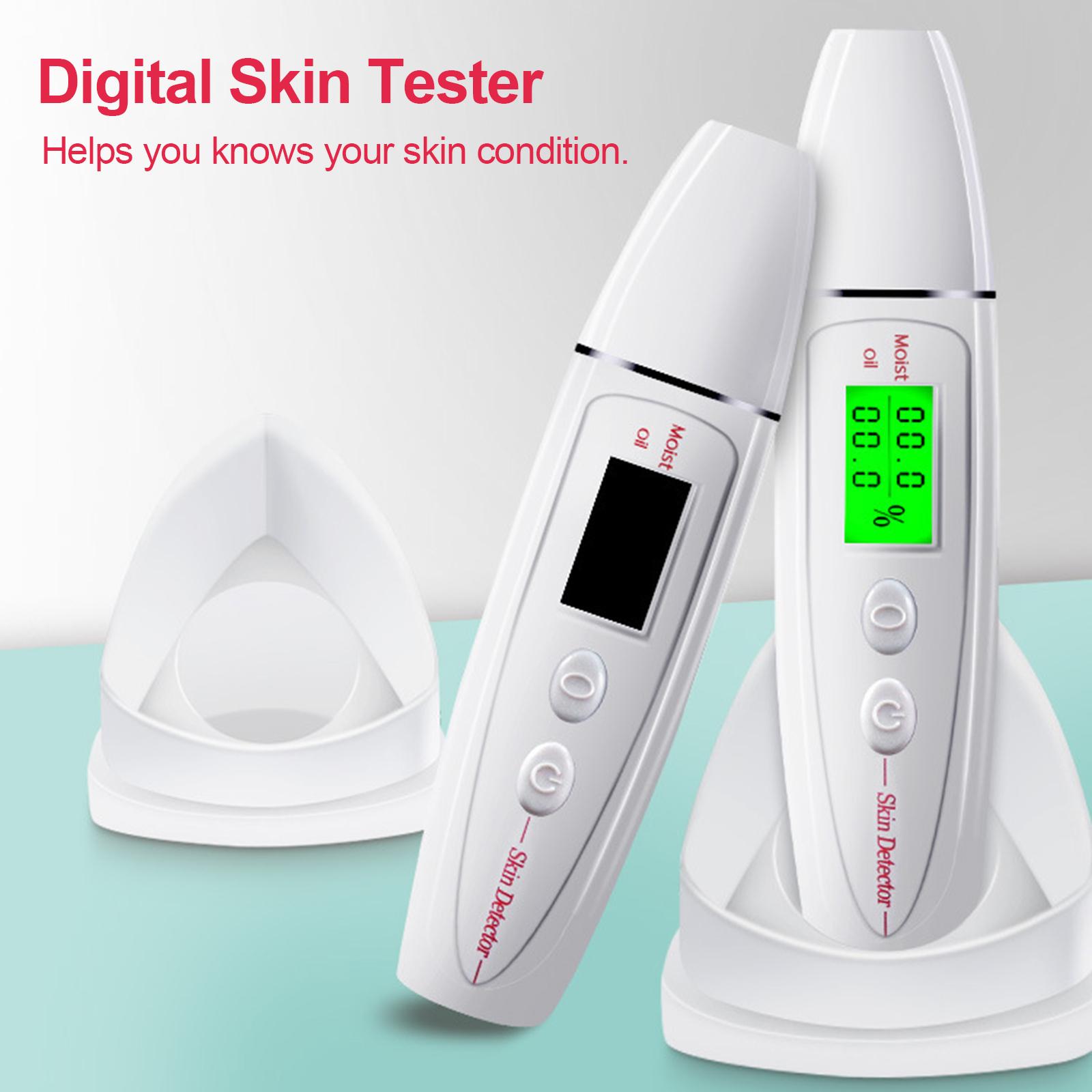 Face Skin Tester Portable Digital Skin Analyzer Moisture Water Oil Monitor for Skin Care