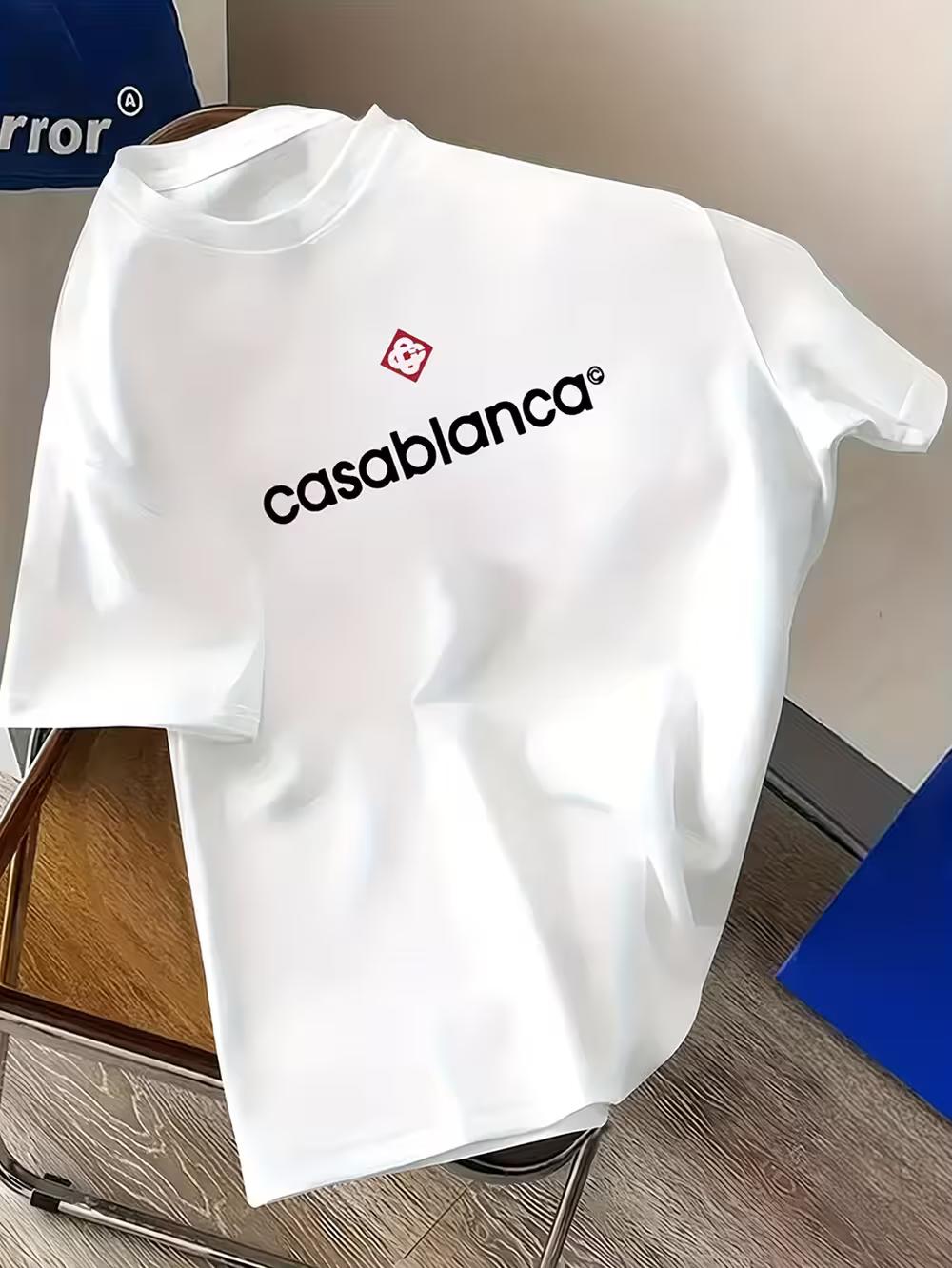 New Men s and Women s Short-sleeved T-shirts with Logo and Lettering- Soft Crew Neck Casual T-shirts XL