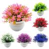 Plastic Artificial Potted Flowers Pink Fake Flower Bonsai Artificial Faux Plants  Indoor Decoration