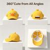 Cute Yellow Duck Baseball Cap, Adjustable Cartoon Sun Visor, Funny Animal Hat for Kids and Adults Outdoor