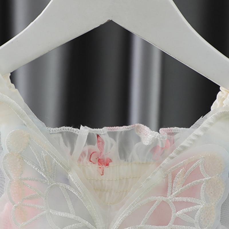 Summer Sweet Winged Princess Dress Fashion Flowers Printed Dress Bow Sleeveless Princess Dress Children's Day Party Dress 0-3Yrs