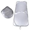 Car Sun Shade for Front Windshield Coverage, Foldable Nylon Window Sun Blocking Screen for Outdoor Parking, Easy Storage