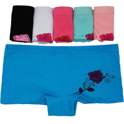 Sous-vêtements en coton femmes filles Shorts boxeurs slips mignon Floral Boyshorts dames culottes culottes 6 pièces/lot