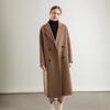 2024 Autumn Double-Breasted Woolen Women's Mid-Length Loose Coat
