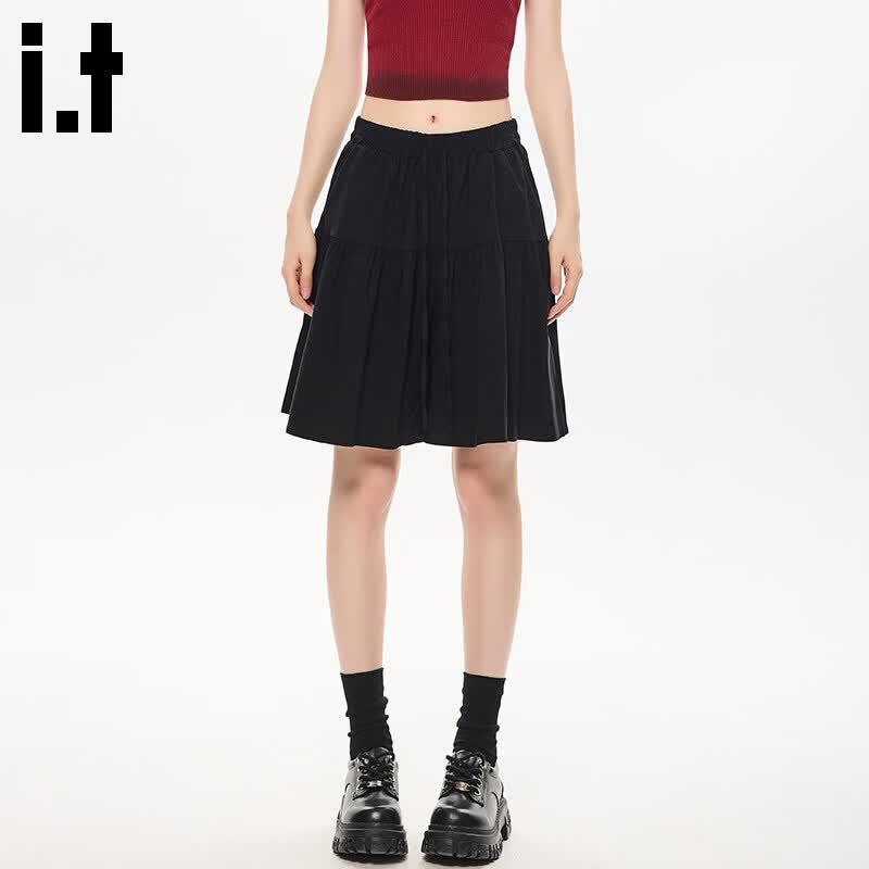 CHOCOOLATEit Women s High-Waisted A-Line Casual Shorts M чёрный