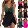 2026 European and American One-piece Swimsuit Women's Thin Cross Backless Solid Color Quick-drying Swimsuit