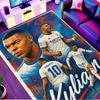 Kylian Mbappe Print Rug, Washable Floor Carpet, For Entryway Dorm Laundry Room Office Study, Home Decor Birthday Christmas Gift