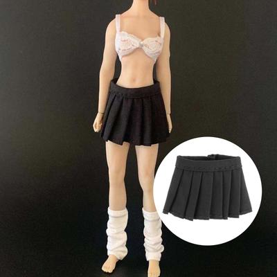 1/12 Meisjeslichaam Geplooide Rok Jurk voor 12-inch Actiefiguur Kostuum