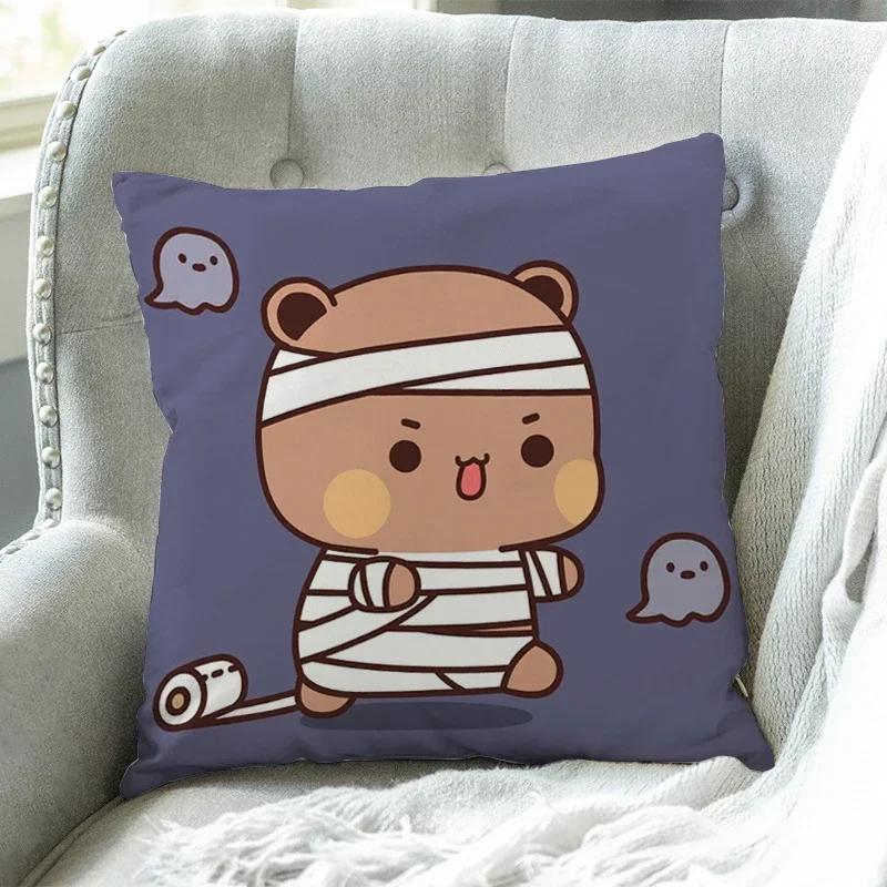 

45x45cm Bubu Dudu Pillowcase Halloween & Christmas Theme Home Decor Cushion Cover for Sofa Bed Car 50x50cm