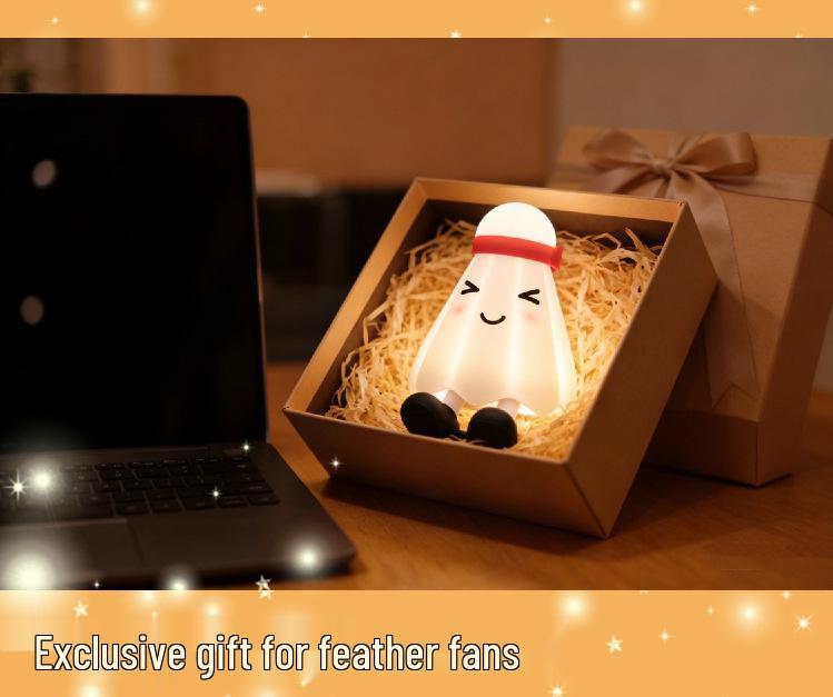 USB Rechargeable Cute Silicone Bedside Night Light with Three-Speed Dimming and Pat-Activated Feature