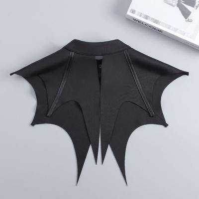 Techwear Style Gothic Punk Detachable Bat Fake Collar Shawl Woman Halloween Cosplay Decoration Performance Props