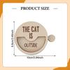 Cat IS In or Reminder Door Sign Cafe Multifunctional Gift Yard Wooden Stable Sturdy Cute