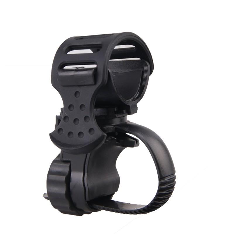 Bicycle Handlebar Light Bracket Bike Lamp Holder 360 Degree Rotatable Flashlight Clip Cycling Headlight Stand Bicycle Accessorie чёрный