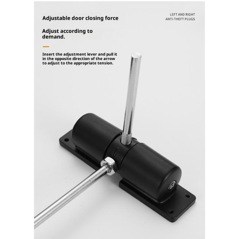1Pc Lightweight Stainless Steel Automatic Door Closer Device Is Quiet And Suitable For Residential Use With Screw Accessories