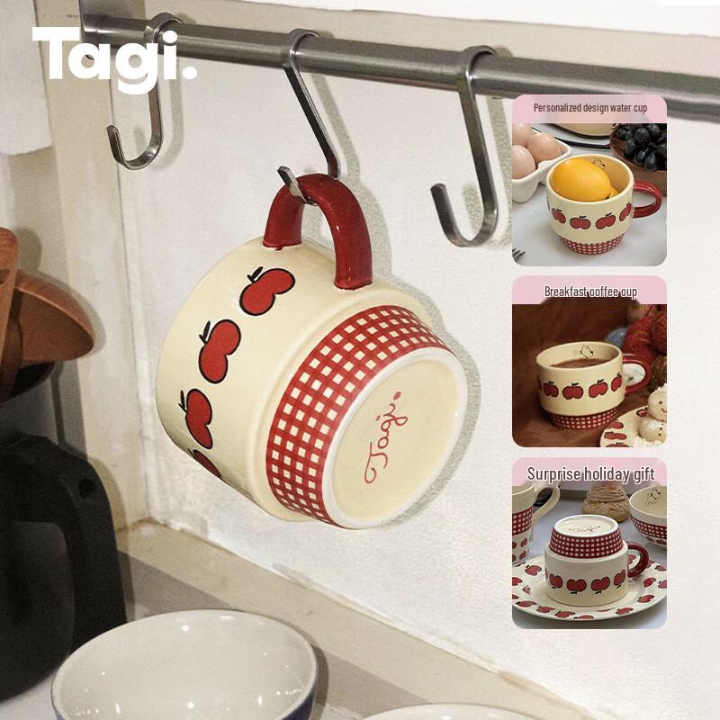 Tagi  Haha Apple  Hand-Painted Dog Ceramic Mug