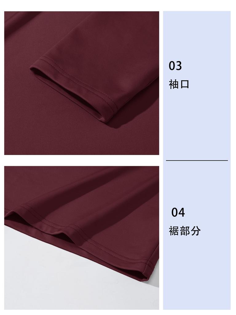 KEFITEVD Perfect for and Winter and as a Warm Undershirt for Fall and Wine Size L Men's High-Neck Long-Sleeve Fleece-Lined Undershirt, Baseball, Golf,