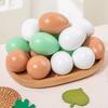 Egg Simulation Wooden Toy Diy Solid Doodle Eggs Decoration Early Education Gift