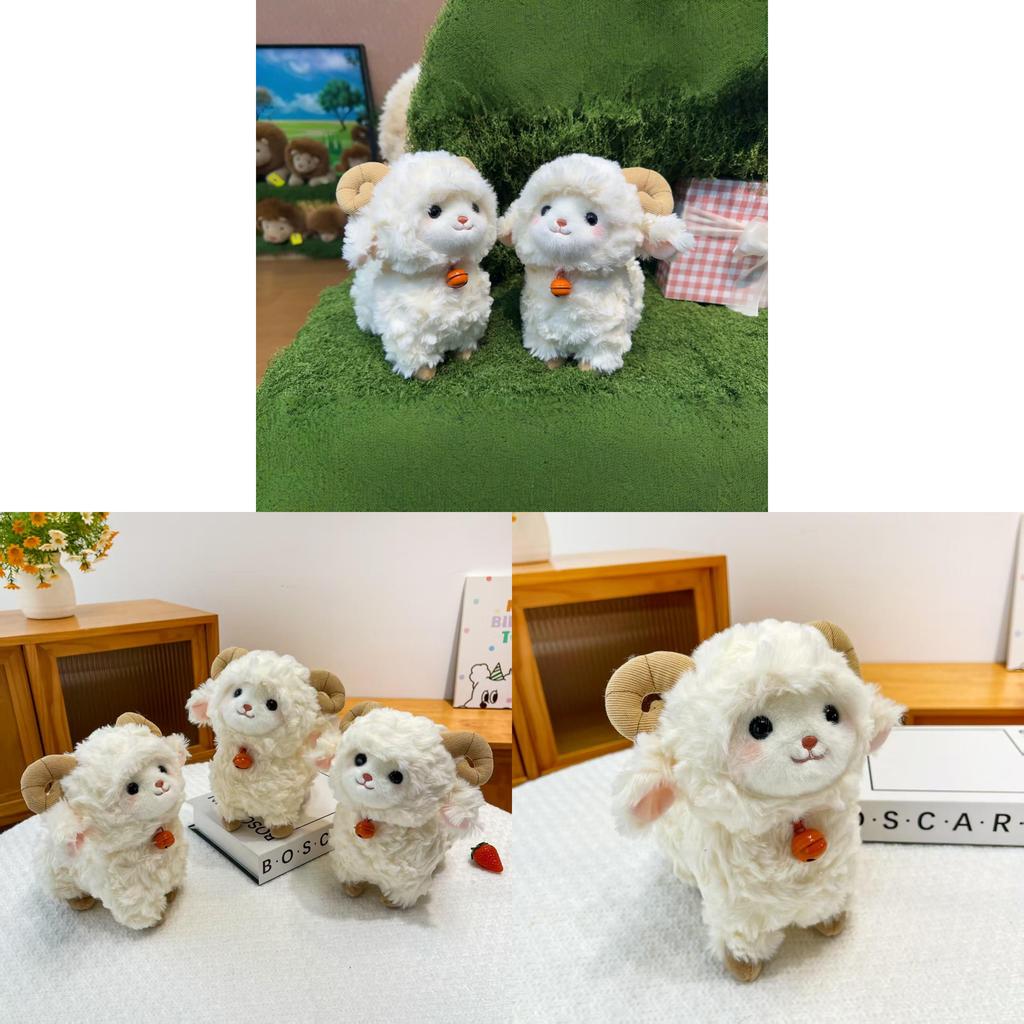 Pecora Giocattolo di Peluche 23cm Morbido Cotone PP Regalo per Bambini e Bambine