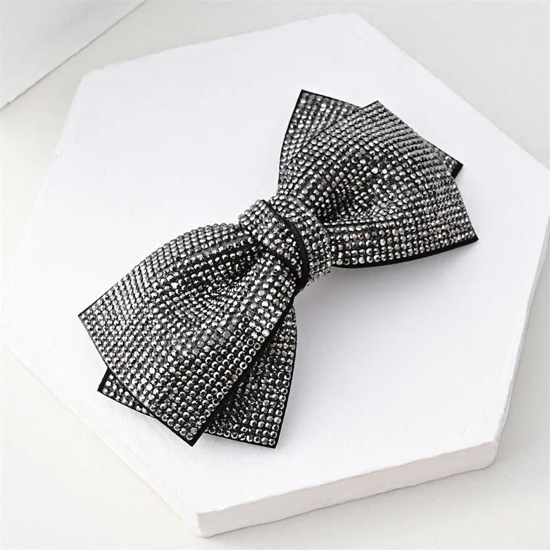 Neue Glitzernde Strass Schleife Haarnadel Haar Accessoires Mode Haarspangen für Damen Mädchen Vintage Spangen Pferdeschwanzhalter Kopfschmuck
