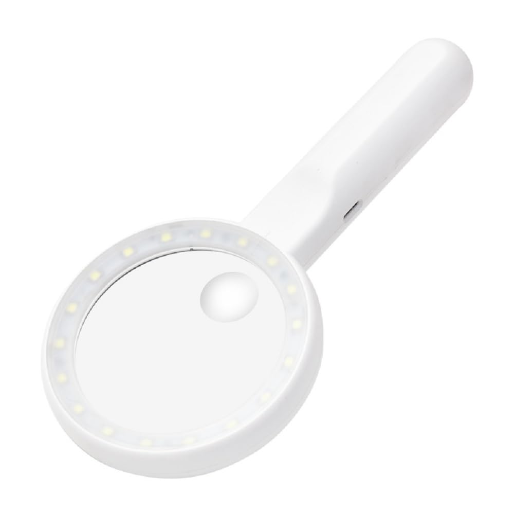 Siawadeky Handheld Magnifying USB 30x with LED 3 Dimmable Easy Magnifying Suitable for Children and Suitable for Newspaper Insect Precision Lens