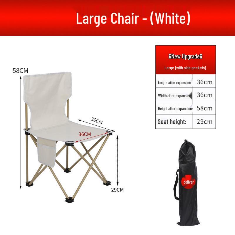 Tragbarer Outdoor-Klappstuhl für Camping, Angeln, Grillen, Picknick und zum Skizzieren