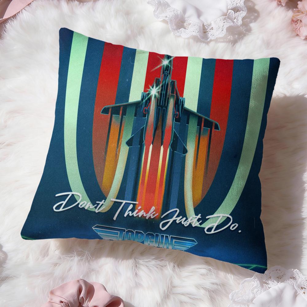 Classic Film T-Top GunS Cushion Cover Premium Comfort Reversible Pillow Cove -Two in One Design for Any Room & Car Interior