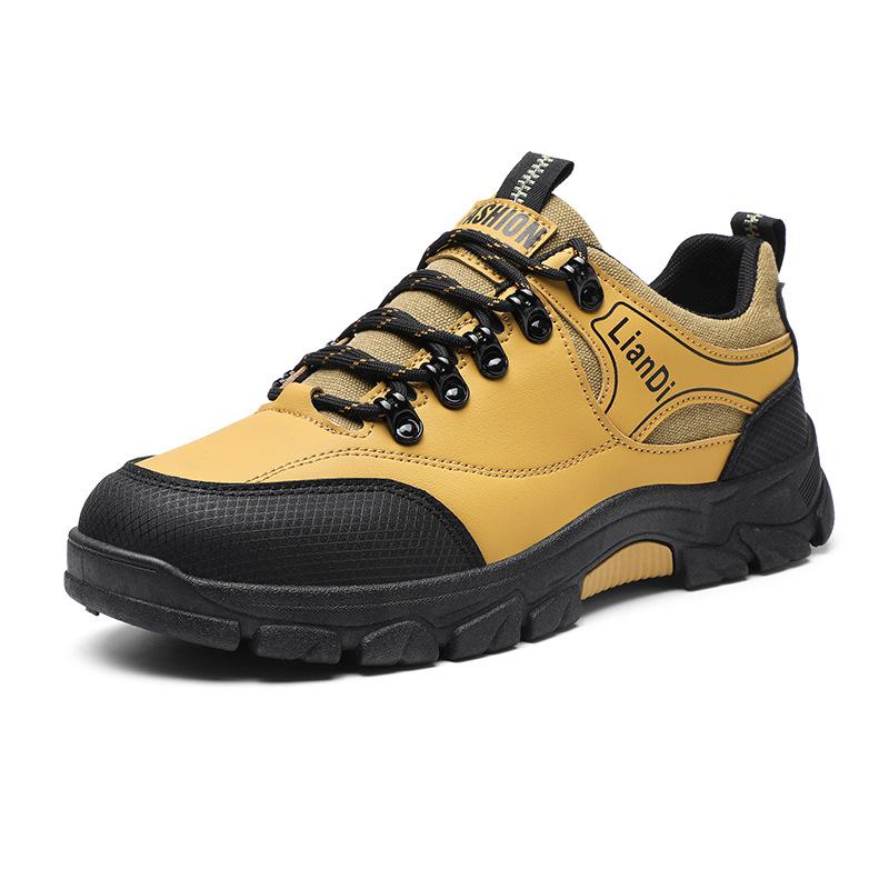 

Мужская обувь осень новая уличная альпинистская рабочая износостойкая водонепроницаемая трудовая страховка спортивная и повседневная спецовка модная обувь 44 жёлтый