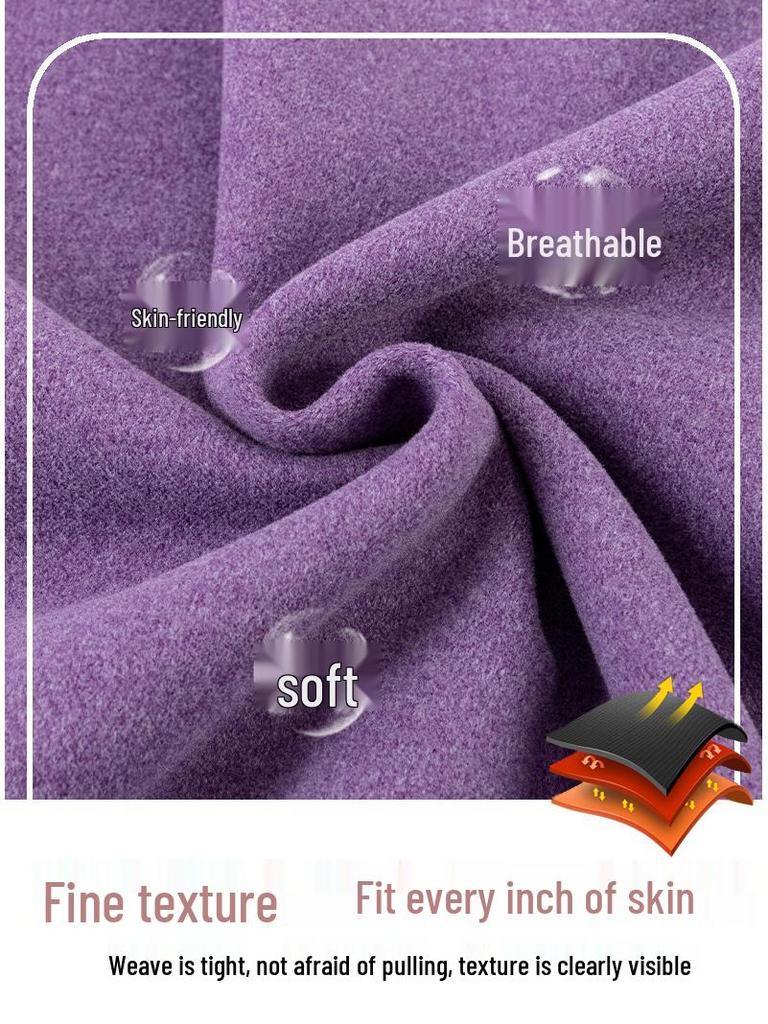 Elderly Women's Fleece-Lined Winter Underwear Set - Warm Pajamas & Cardigan