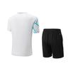 Li Ning Badminton Series Logo Line V-Neck Short Sleeve Relaxed Sports Set Unisex Sports Set AATU051-2