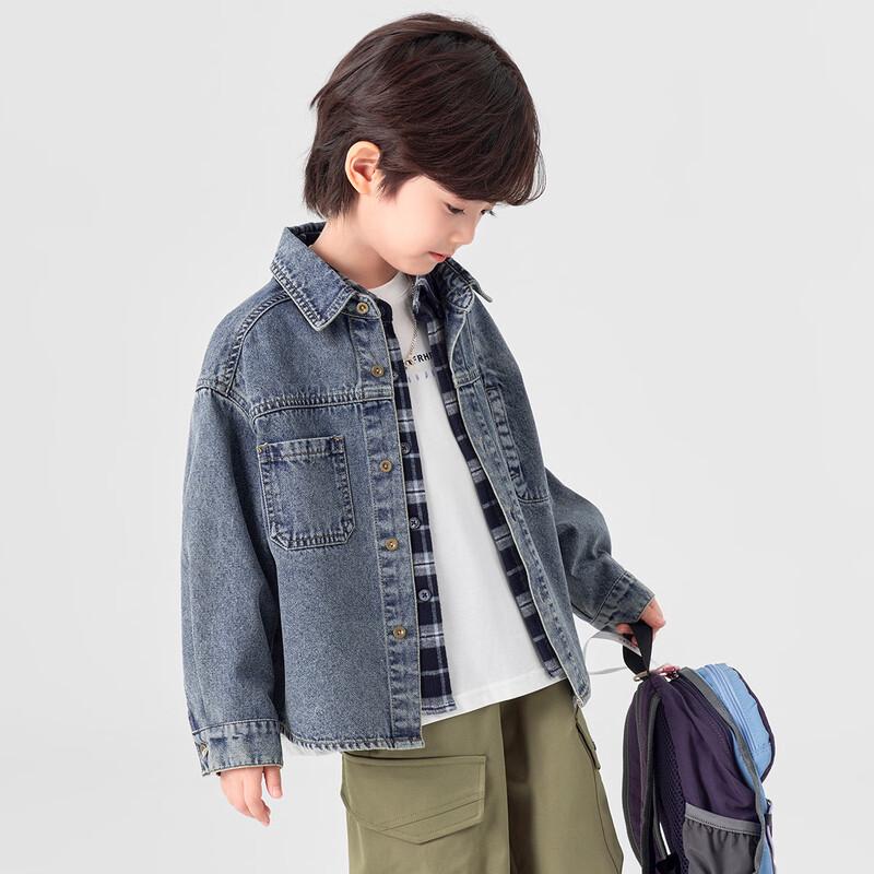 Boys' Casual Washed Denim Jacket