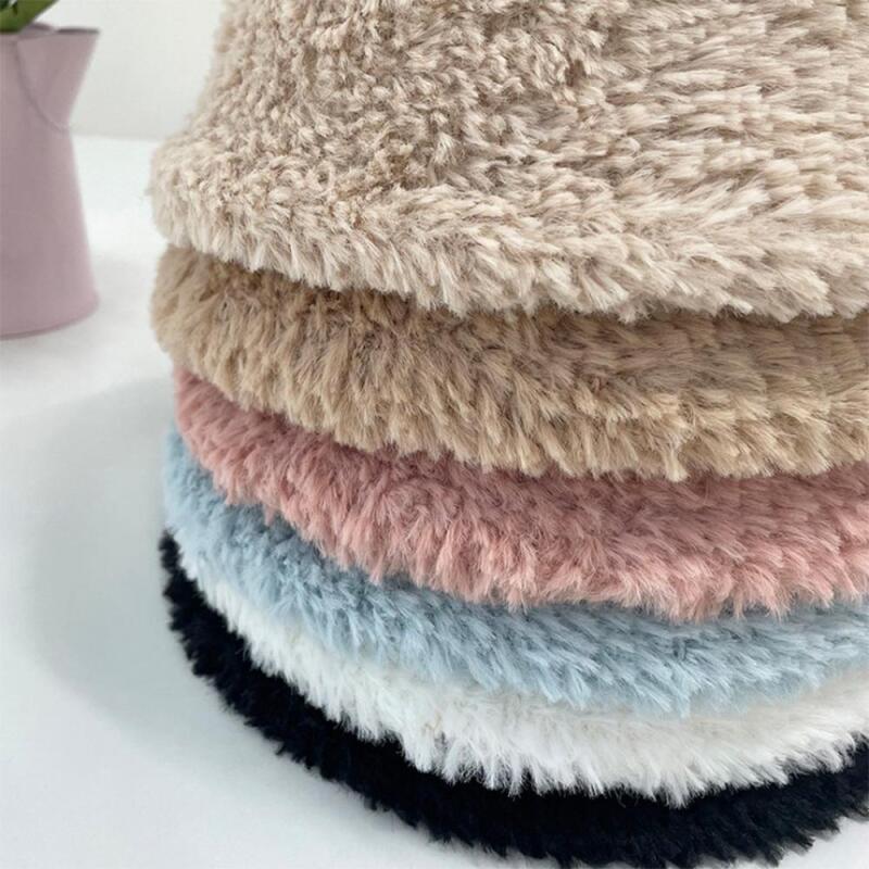 Telvin head warmer women s hat mustang fur bucket hat Jinbeiji
