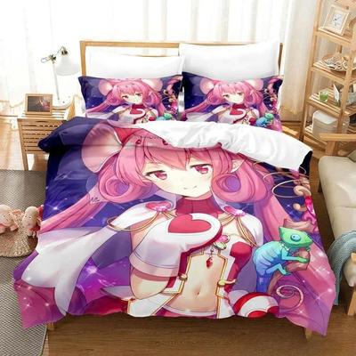 Fashion 3D Print Anime Pink Girls Neneka Bedding Set Single Twin Full Queen King Size Bed Set Adult Kid Bedroom Duvet Cover Sets