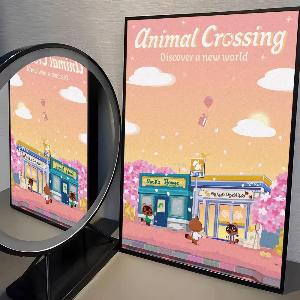 Animal Crossing New Horizons Diamantmalerei DIY Kunst Voll Runde Quadratische Diamantmosaik Heimdekoration Kindergeschenk