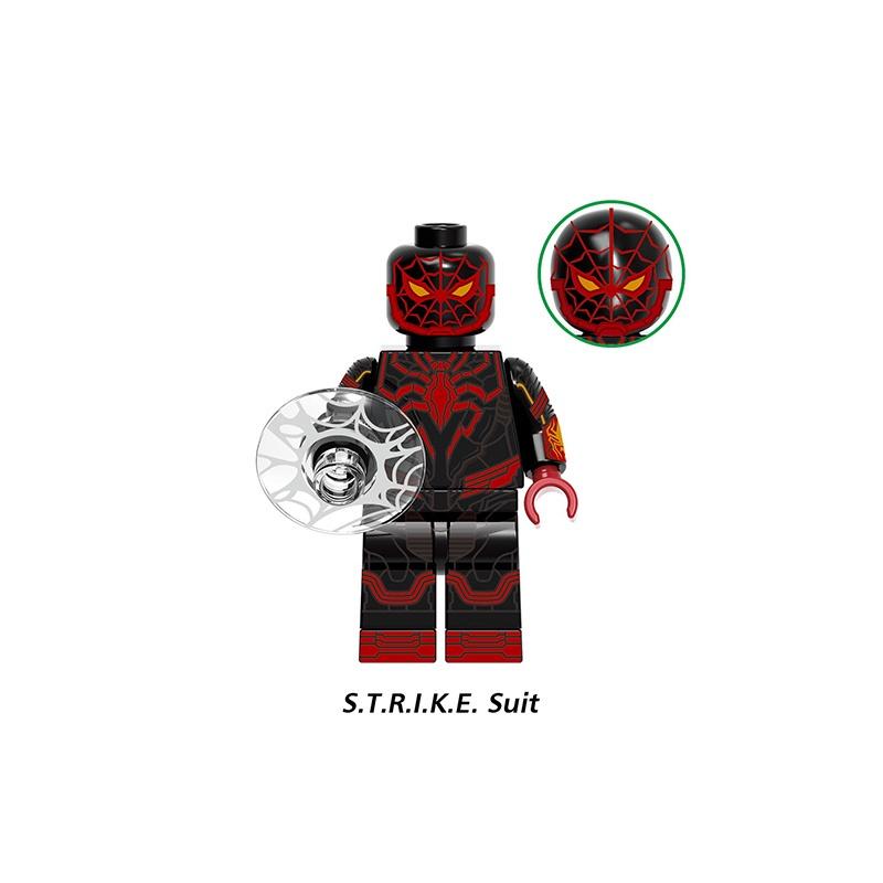 G0120 Superhero Building Blocks Spider-man Great Responsibility Suit In Red Cape