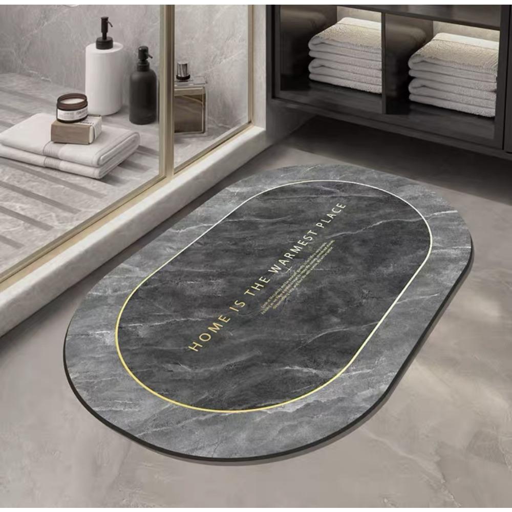 Diatom Mud Cushion Absorbent Bathroom Mat Marble Kitchen Foot Mat Toilet Door Mat Non-slip Absorbent