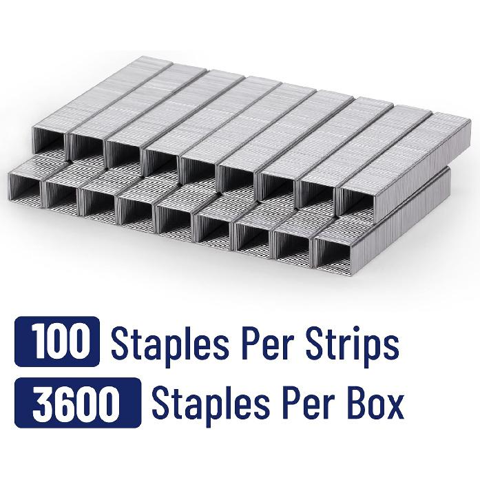 Mr. Pen- Heavy Duty Staples Stapler, 3600 Pc, 60 Sheet Capacity Staple, 3/8 inch Length, Staples Office Supply, Paper Staple, Strip