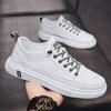 2024 New Men's Shoes Fashion Leather Men Casual Shoes Breathable Flat Shoes for Men Solid Sneakers Male Hot Zapatillas De Hombre