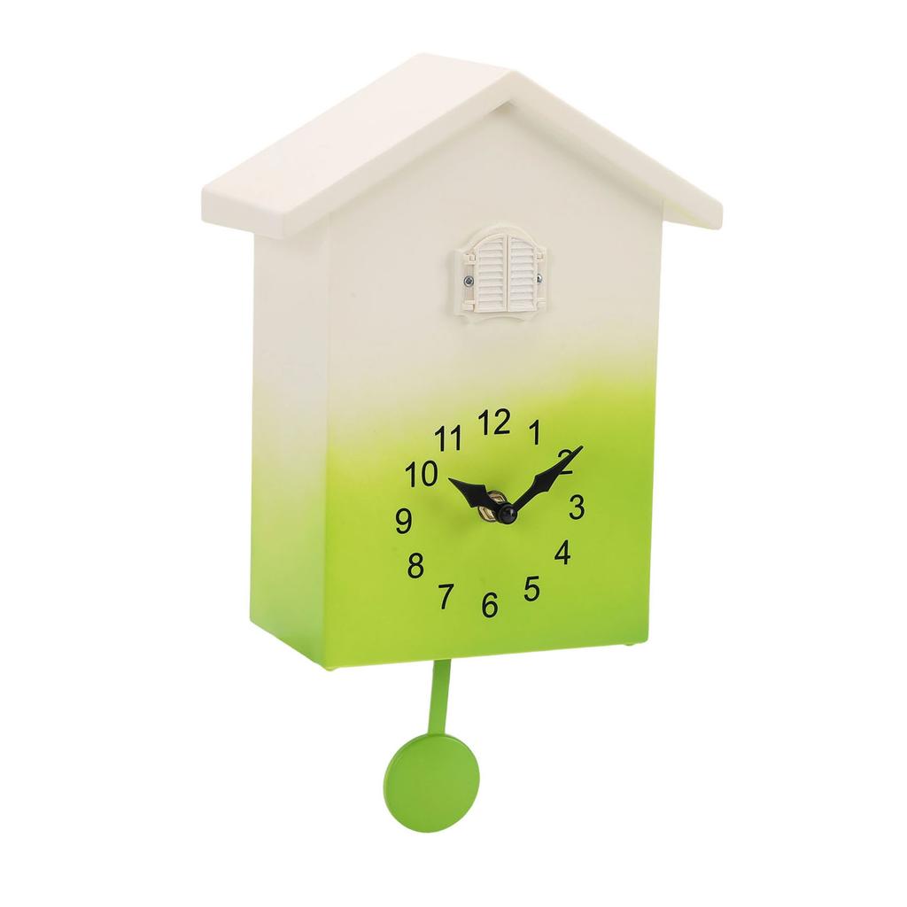 Cuckoo Clock with Cuckoo Bird Voices Modern Battery Operated Hourly Chiming Wall Clock for Study Living Room