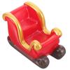 Christmas Decorations Sleigh Micro Landscape Snow Ornaments Resin (deer Carriage) Red Party Favors Elder