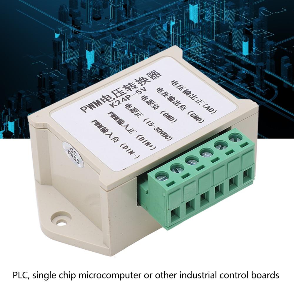 With Shell PWM Signal Converter 24V to 0-5V 0‑100% PWM Signal Digital to Analog Conversion Voltage Adapter instrument Interface
