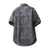 Nuova Camicia Estiva Casual da Uomo a Maniche Corte Vintage Usurata Tinta Unita Stampa Hawaiana Top da Spiaggia Blusa alla Moda