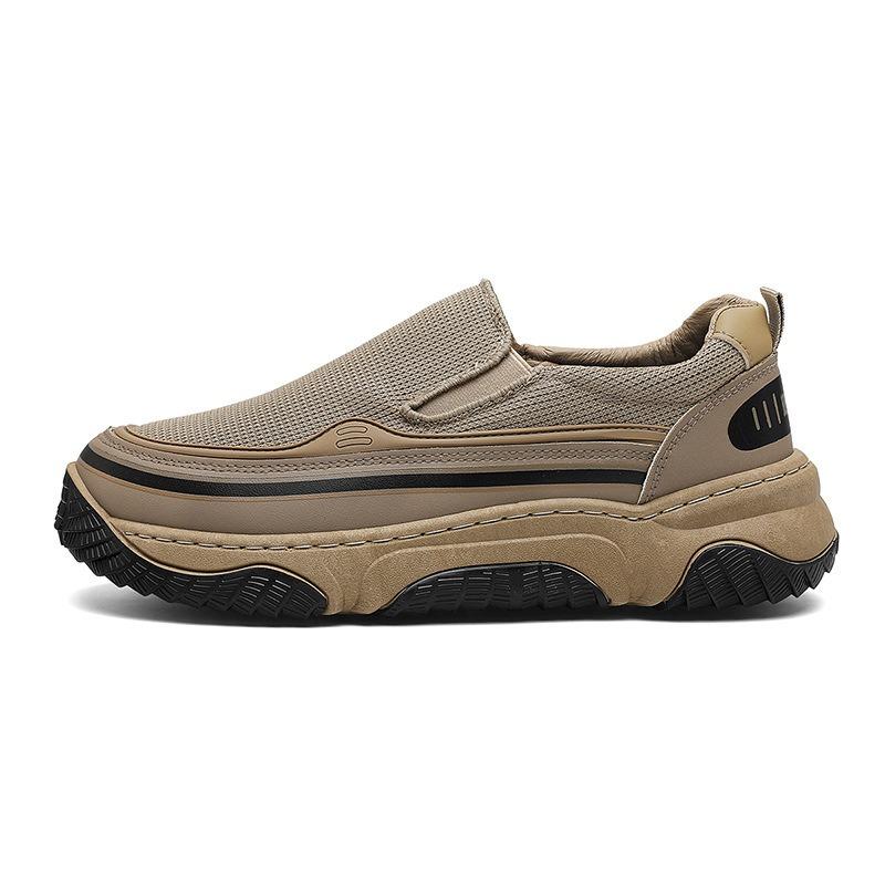 Herrenschuhe Mango Schuhe neuer Sommer atmungsaktiv weiches Leder Mesh dicke Sohle leicht vielseitig lässig Clownsschuhe